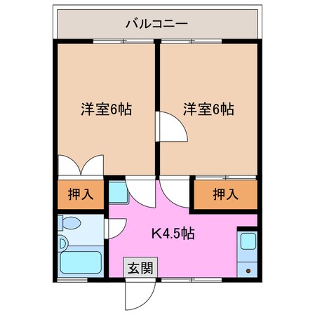 ハイツくろみやの物件間取画像